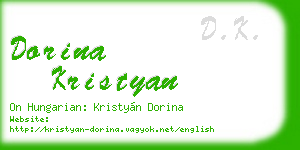 dorina kristyan business card